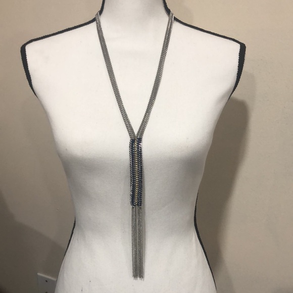 Stella & Dot Jewelry - Stella & Dot Tessa Fringe Silver Toned Necklace
